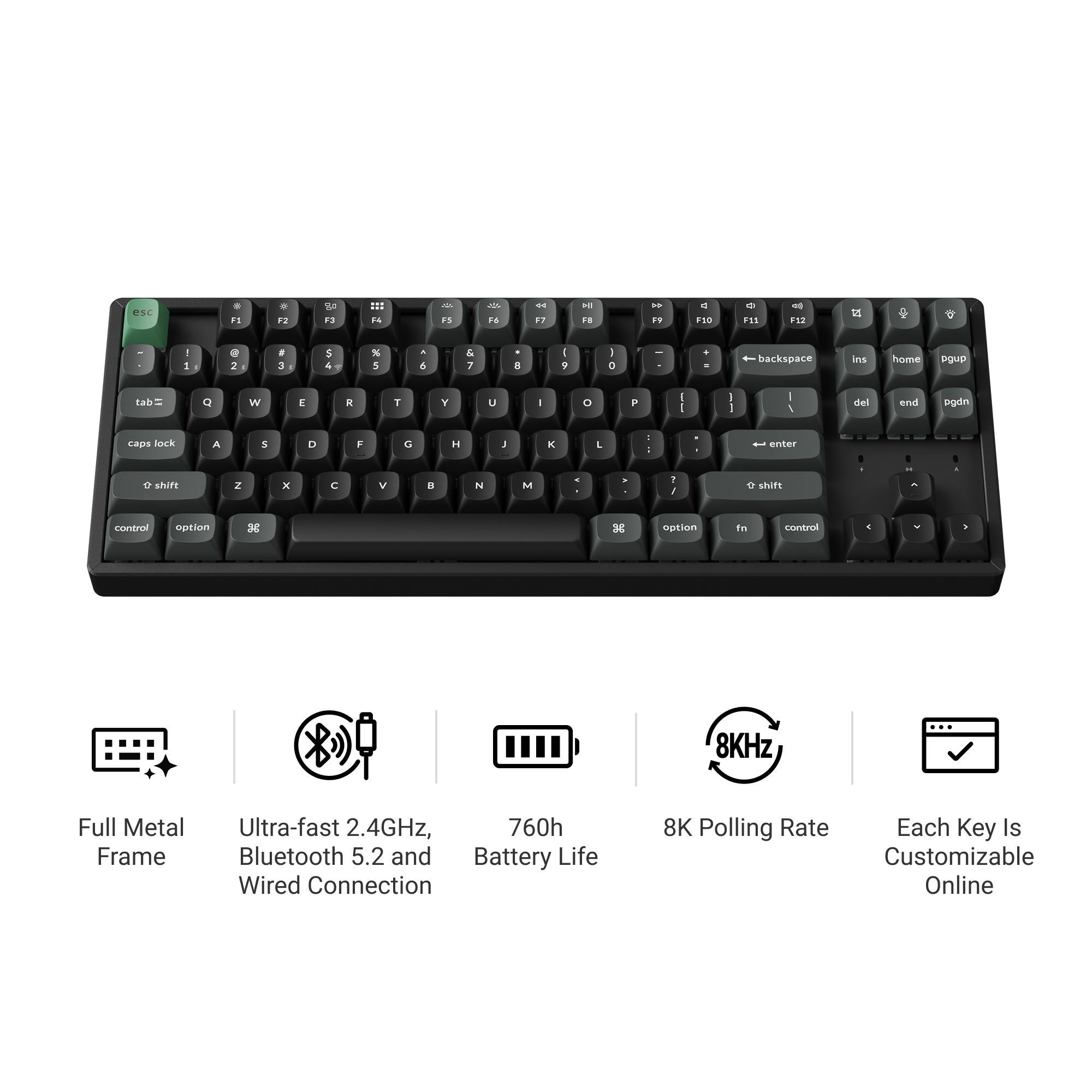 Keychron K8 Ultra 8K Wireless Custom Mechanical Keyboard keyboard image