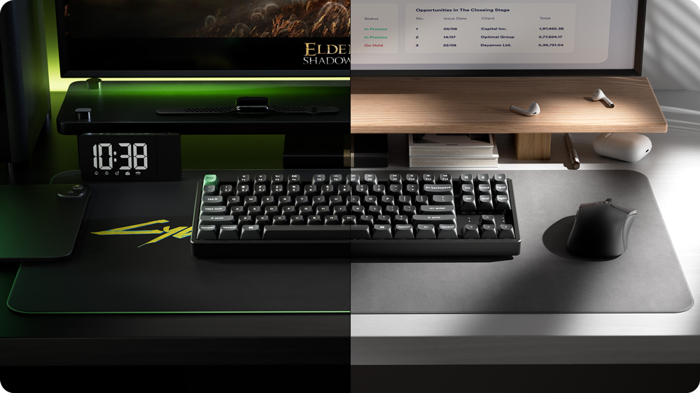Keychron K8 Ultra 8K em uso no trabalho e no jogo