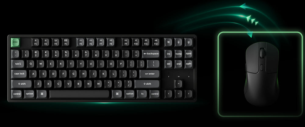 Layout TKL 80% do Keychron K8 Ultra 8K
