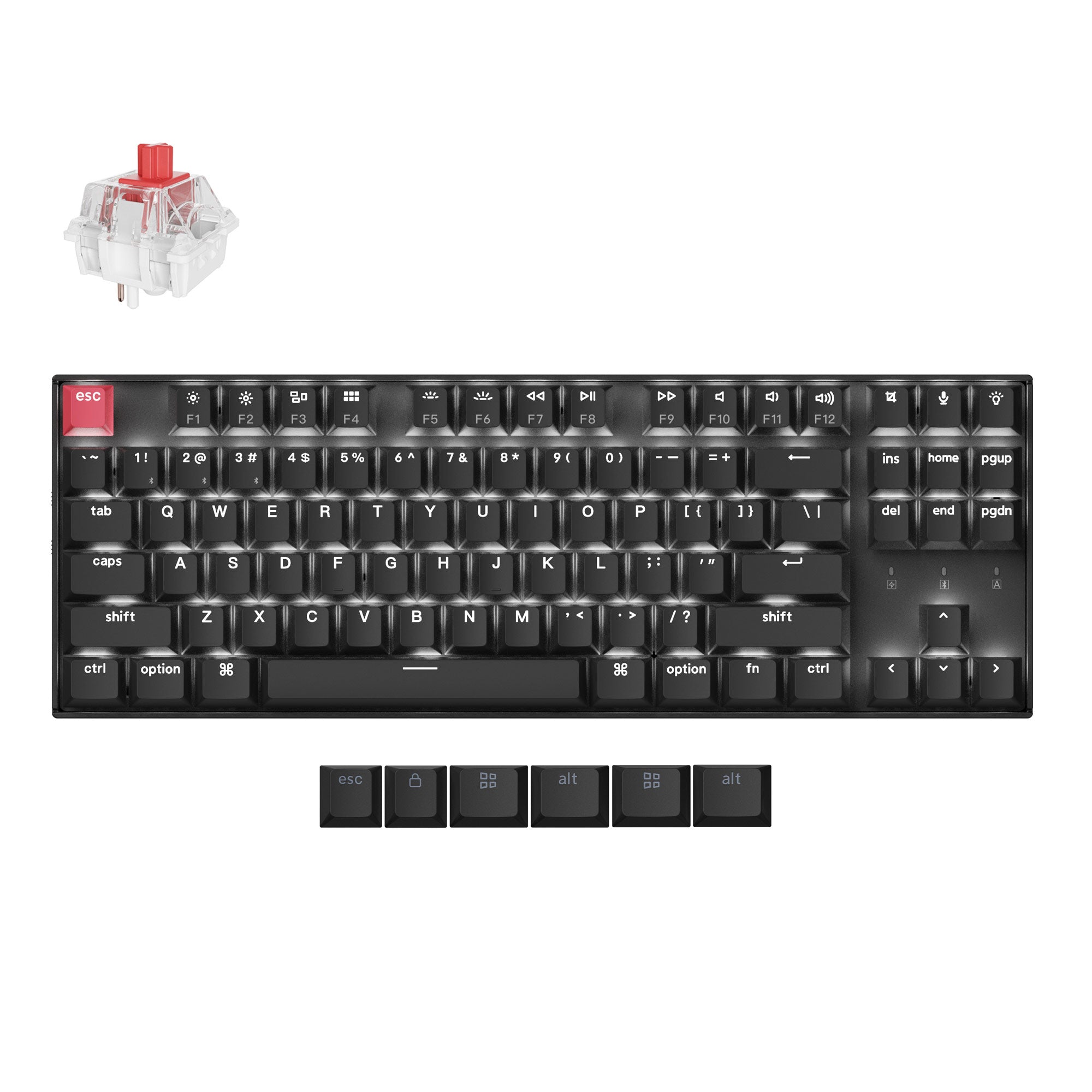 Keychron K8 Version 2 QMK TKL ワイヤレスキーボード Keychron K8 QMK Wireless Mechanical Keyboard (Version 2)