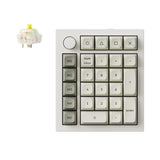 Keychron Q0 Max QMK/VIA custom number pad fully assembled knob full aluminum white frame for Mac Windows RGB backlight with hot-swappable Gateron Jupiter switch banana