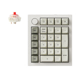 Keychron Q0 Max QMK/VIA custom number pad fully assembled knob full aluminum white frame for Mac Windows RGB backlight with hot-swappable Gateron Jupiter switch red