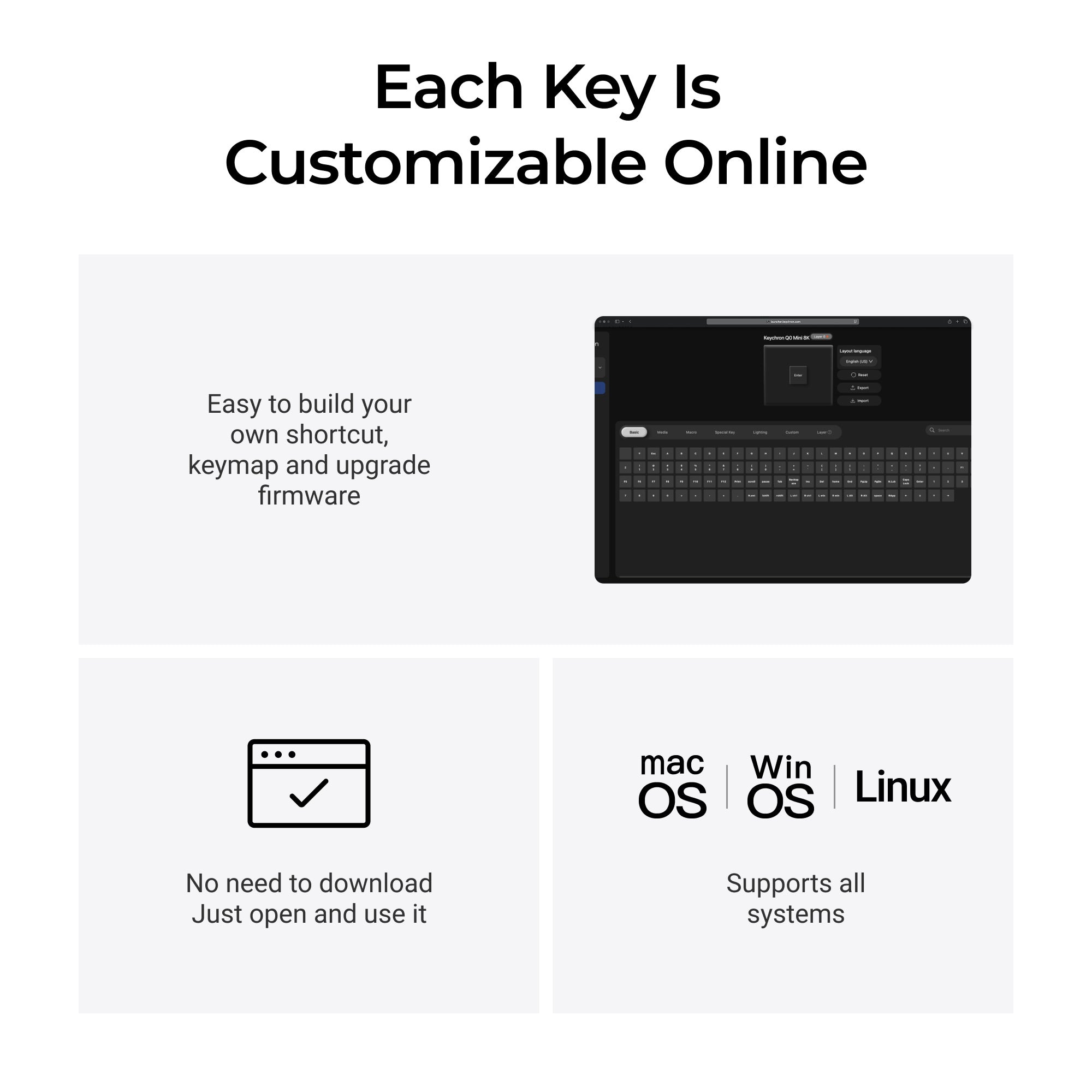 Keychron Q0 Mini 8K Action Key keyboard image