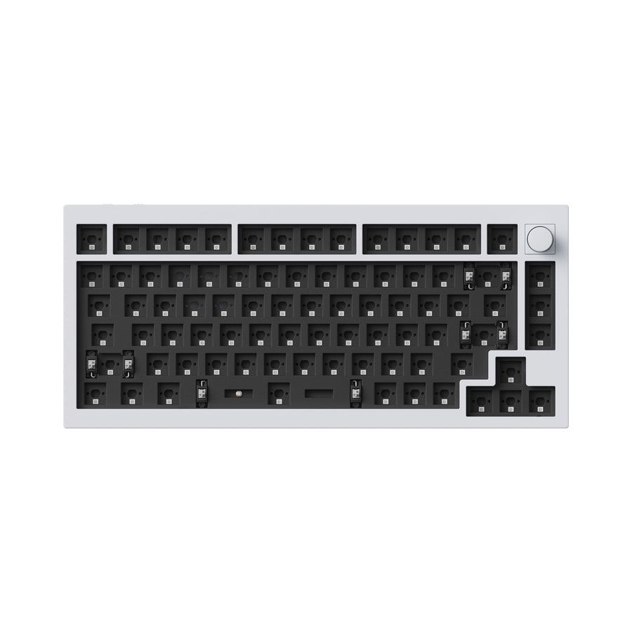 Keychron Q1 HE QMK Rapid Trigger Wireless Custom Mechanical Keyboard, 2.4 GHz/Bluetooth/Wired 75% Hot-Swappable Programmable RGB Gateron Double-Rail Magnetic Switches For Mac Windows, Shell White