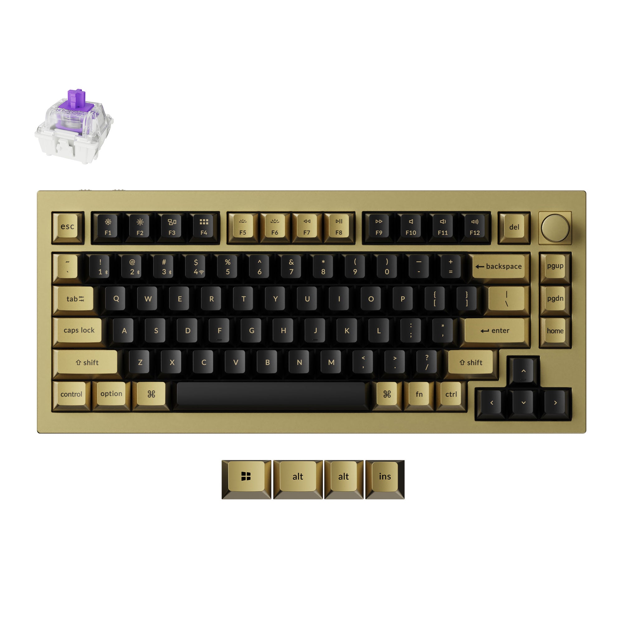 Keychron Q1 HE QMK Wireless Custom Keyboard - Copper Edition keyboard image