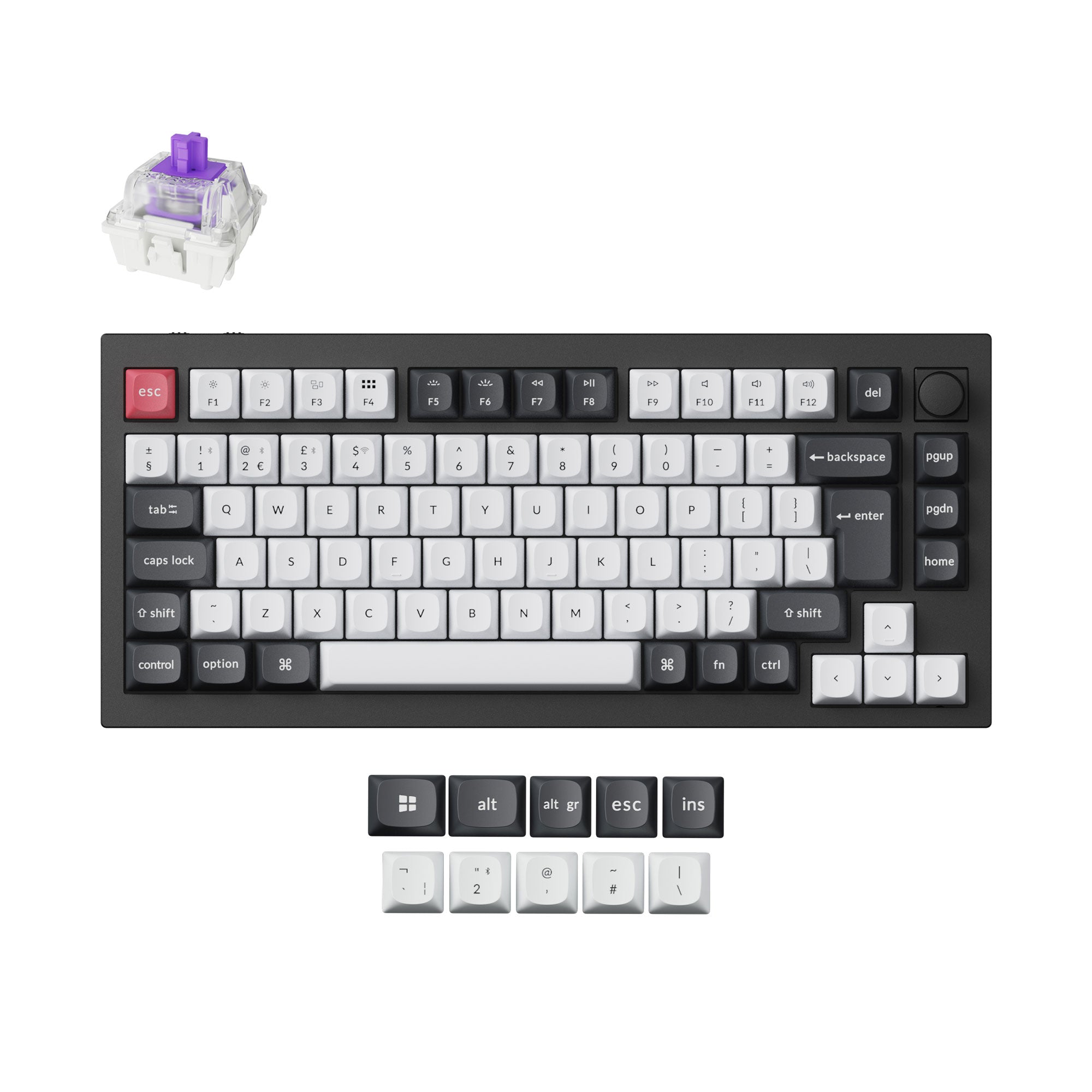 Keychron Q1 HE QMK Wireless Custom Keyboard ISO Layout Collection keyboard image