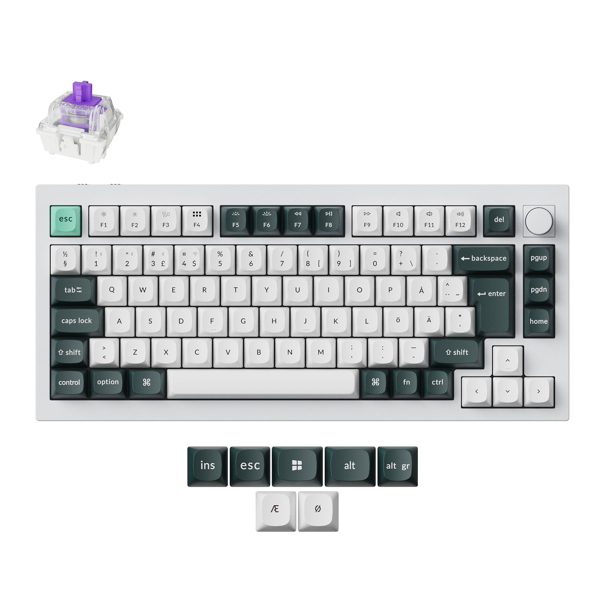 Keychron Q1 HE QMK Wireless Custom Keyboard ISO Layout Collection keyboard image