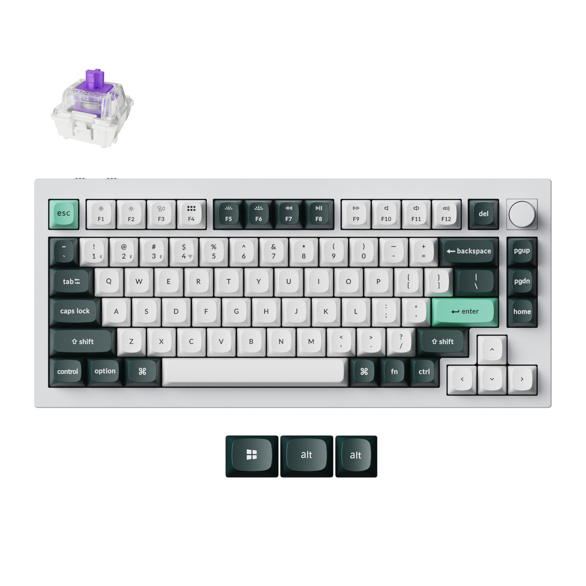 Keychron Q1 HE QMK Wireless Custom Keyboard Shell White