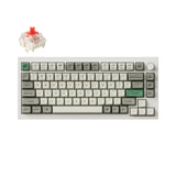 Keychron Q1 Max QMK/VIA Wireless Custom Mechanical Keyboard 75% Layout Aluminum White Fully Assembled Knob for Mac Windows Linux Gateron Jupiter Red