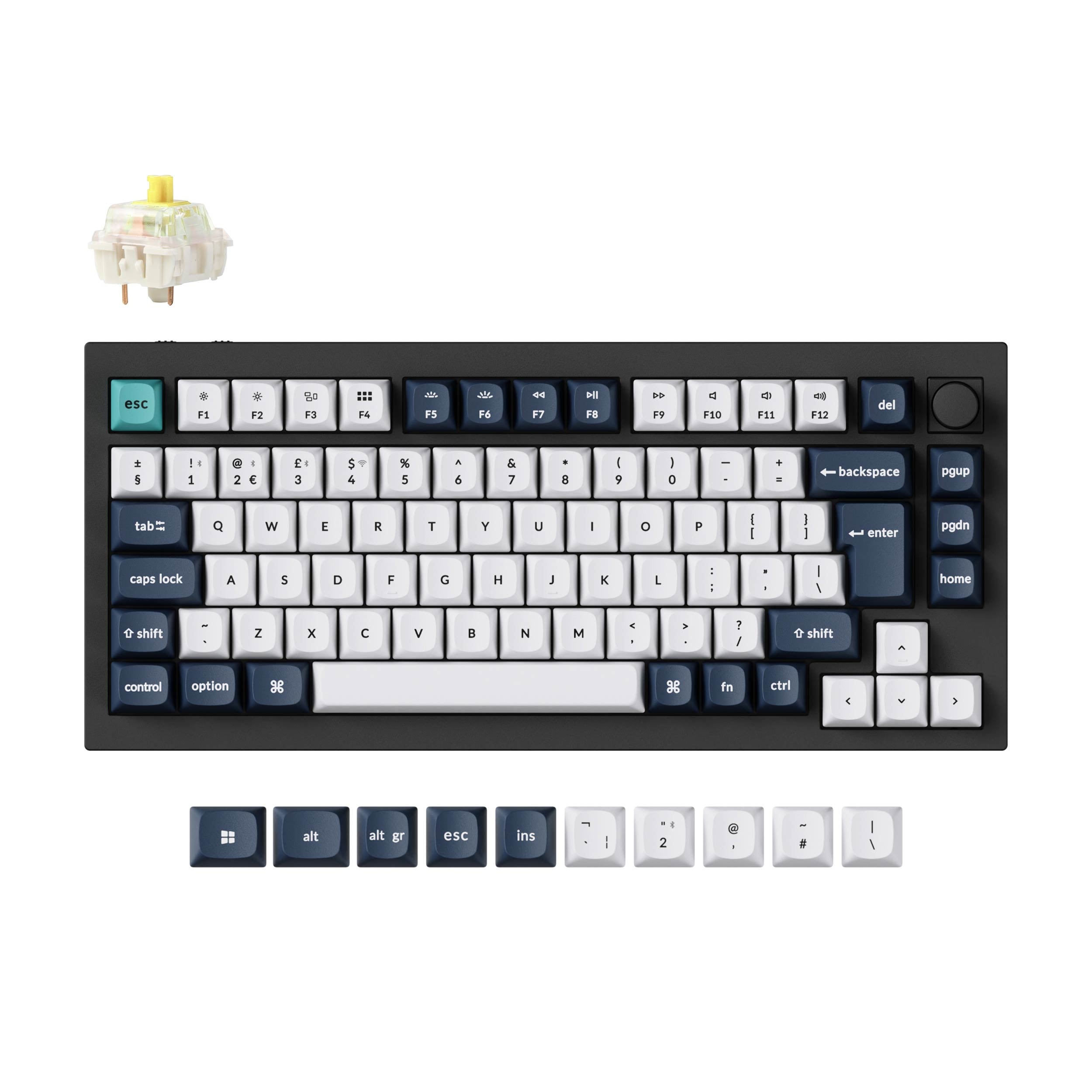 Keychron Q1 Max QMK/VIA Wireless Custom Mechanical Keyboard ISO Layout Collection keyboard image