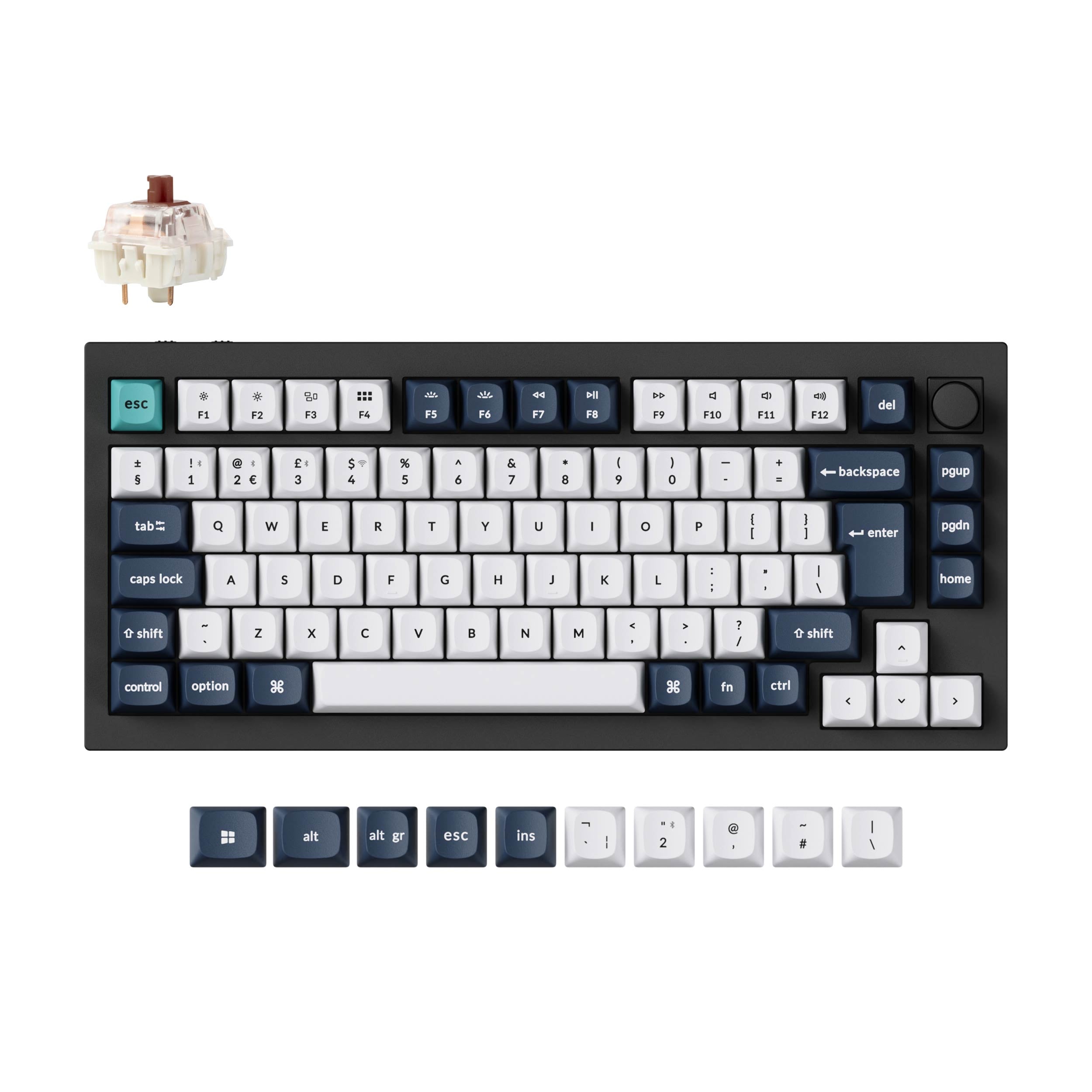Keychron Q1 Max QMK/VIA Wireless Custom Mechanical Keyboard ISO Layout Collection keyboard image