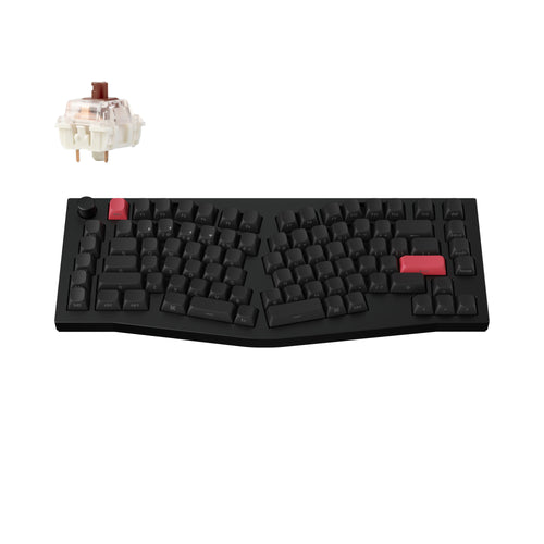 Keychron Q10 Max QMK VIA Wireless Custom Mechanical Keyboard 100% Layout Aluminum Black Side-Printed PBT Keycaps for Mac Windows Linux Gateron Jupiter Brown