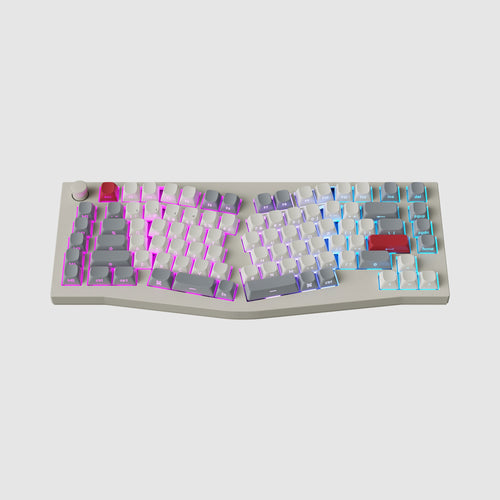 Keychron Q10 Max QMK VIA Wireless Custom Mechanical Keyboard 100% Layout Aluminum White Side-Printed PBT Keycaps for Mac Windows Linux