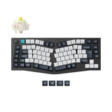 Keychron Q10 Pro QMK/VIA wireless custom mechanical keyboard 75 percent Alice layout full aluminum black  for Mac Windows Linux Gateron Jupiter banana ISO German layout