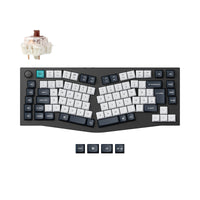 Keychron Q10 Pro QMK/VIA wireless custom mechanical keyboard 75 percent Alice layout full aluminum black  for Mac Windows Linux Gateron Jupiter brown ISO German layout