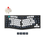 Keychron Q10 Pro QMK/VIA wireless custom mechanical keyboard 75 percent Alice layout full aluminum black  for Mac Windows Linux Gateron Jupiter red ISO German layout
