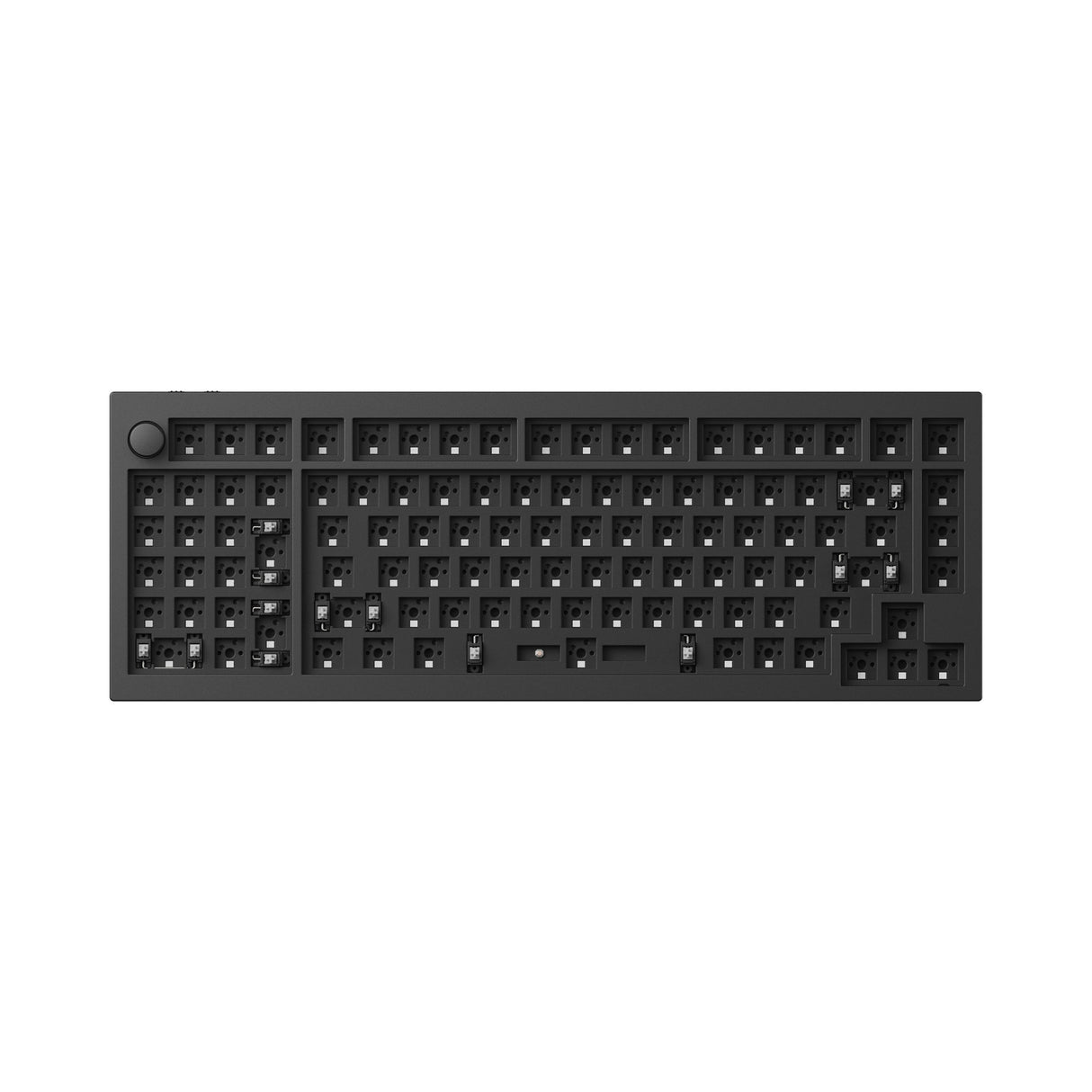 Keychron Q12 Max QMK/VIA Wireless Custom Mechanical Keyboard 96 Percent Layout Aluminum Black for Mac Windows Linux Barebone Knob