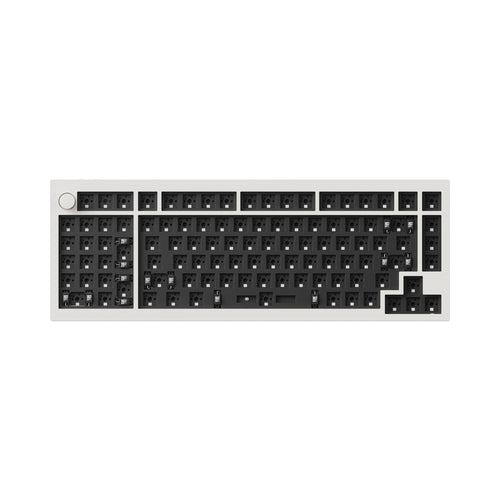 Keychron Q12 Max QMK/VIA Wireless Custom Mechanical Keyboard 96 Percent Layout Aluminum White for Mac Windows Linux Barebone Knob