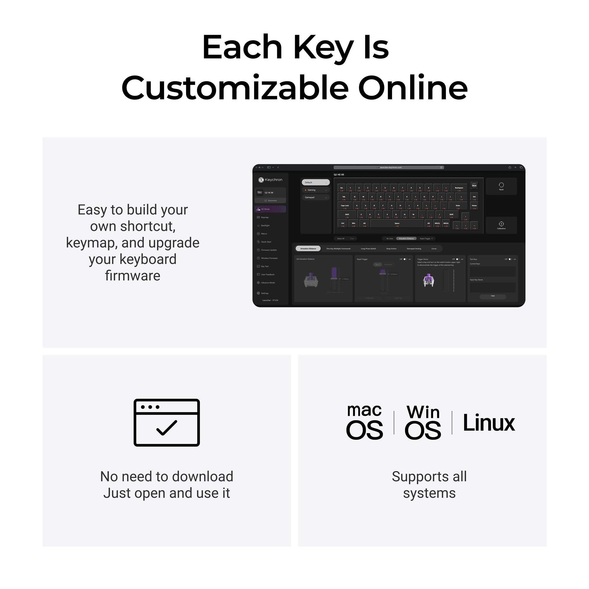 Keychron Q2 HE 8K Launcher Customization