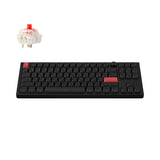 Keychron Q3 Max QMK VIA Wireless Custom Mechanical Keyboard 80% Layout Aluminum Black Side-Printed PBT Keycaps for Mac Windows Linux Gateron Jupiter Red