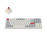 Keychron Q3 Max QMK VIA Wireless Custom Mechanical Keyboard 80% Layout Aluminum White Side-Printed PBT Keycaps for Mac Windows Linux Gateron Jupiter Brown