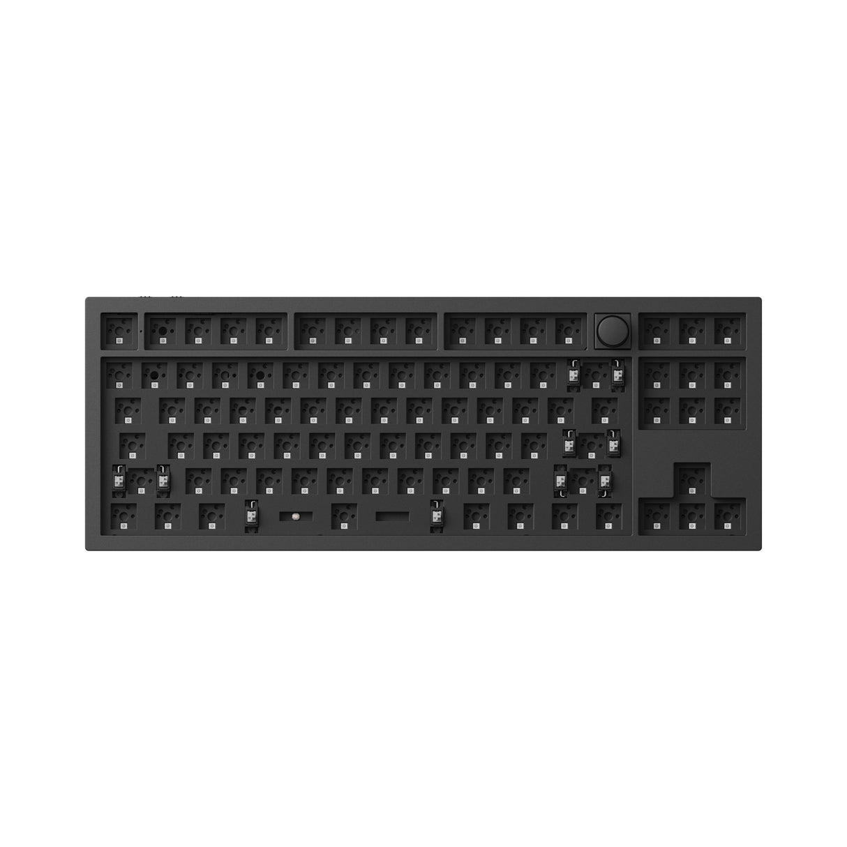 Keychron Q3 Max QMK VIA Wireless Custom Mechanical Keyboard 80% Layout Aluminum Black for Mac Windows Linux Barebone Knob