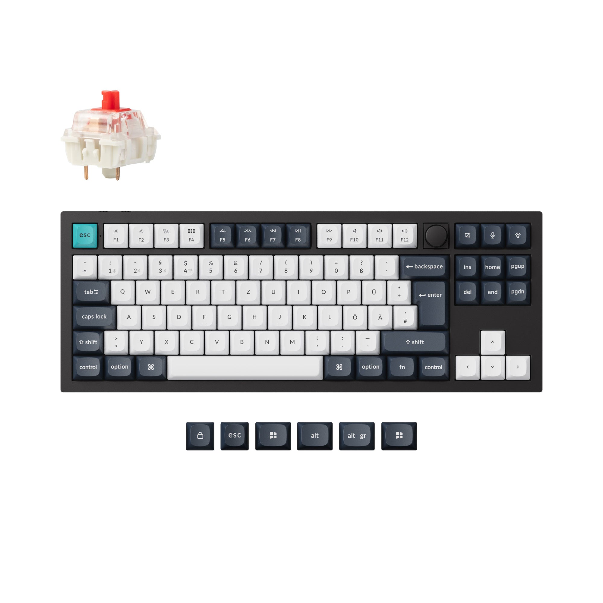 Keychron Q3 Max QMK/VIA Wireless Custom Mechanical Keyboard ISO Layout Collection keyboard image