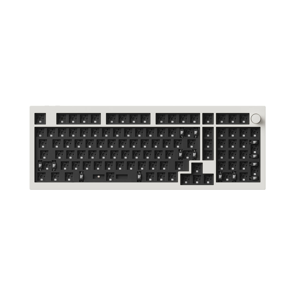 Keychron Q5 Max QMK/VIA Wireless Custom Mechanical Keyboard 96% Layout Aluminum White for Mac Windows Linux Barebone Knob