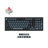 Keychron Q5 Pro QMK/VIA wireless custom mechanical keyboard 96 percent layout aluminum black for Mac Windows Linux RGB hot-swappable K Pro switch red ISO French layout