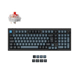 Keychron Q5 Pro QMK/VIA wireless custom mechanical keyboard 96 percent layout aluminum black for Mac Windows Linux RGB hot-swappable K Pro switch red ISO Nordic layout