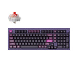 Keychron Q5 Pro QMK/VIA wireless custom mechanical keyboard 96 percent layout full aluminum purple frame for Mac WIndows Linux RGB backlight hot-swappable K Pro switch red