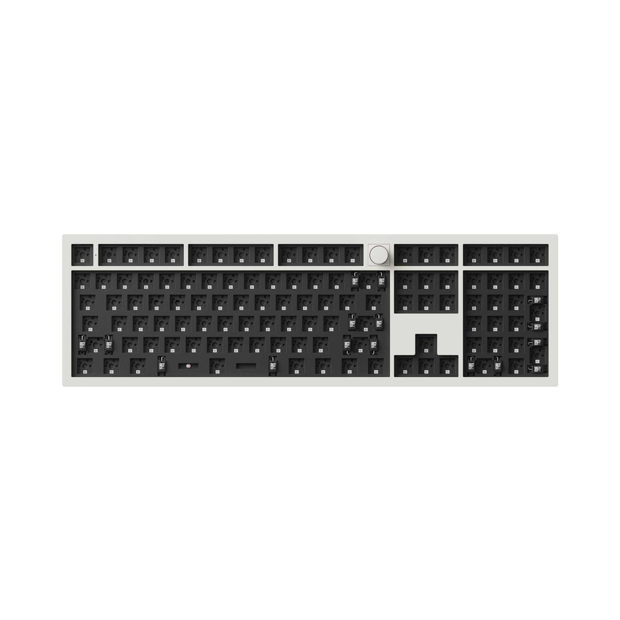 Keychron Q6 Max QMK VIA Wireless Custom Mechanical Keyboard 100% Layout Aluminum White for Mac Windows Linux Barebone Knob