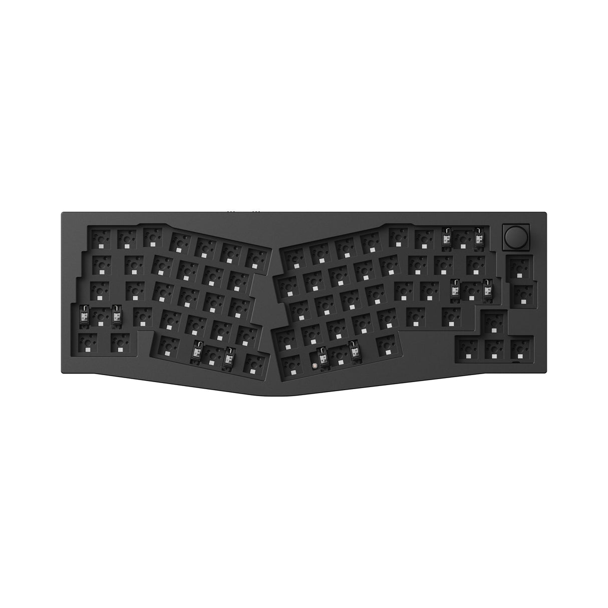 Keychron Q8 Max QMK/VIA Wireless Custom Mechanical Keyboard 65 Percent Alice Layout Aluminum Black for Mac Windows Linux Barebone Knob