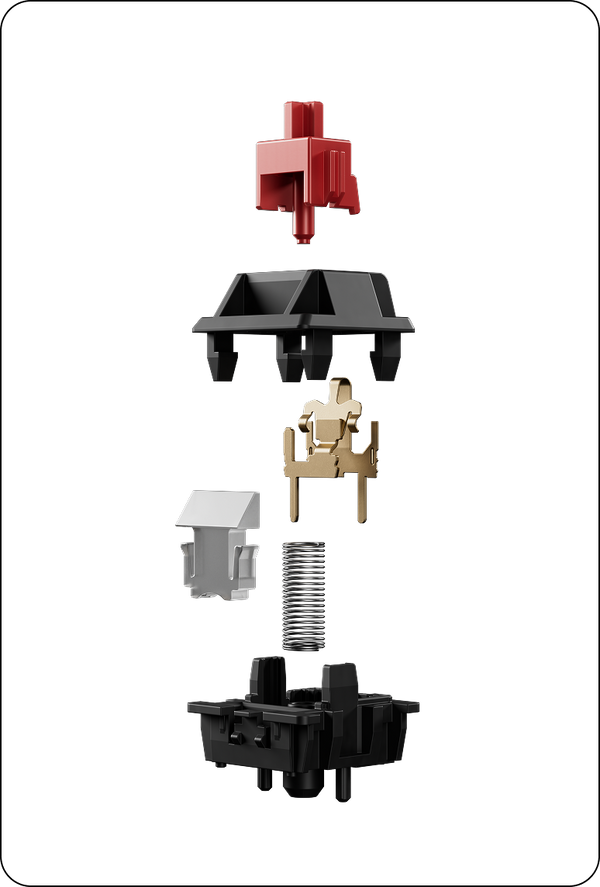 Switch Keychron Silk POM com housing preto