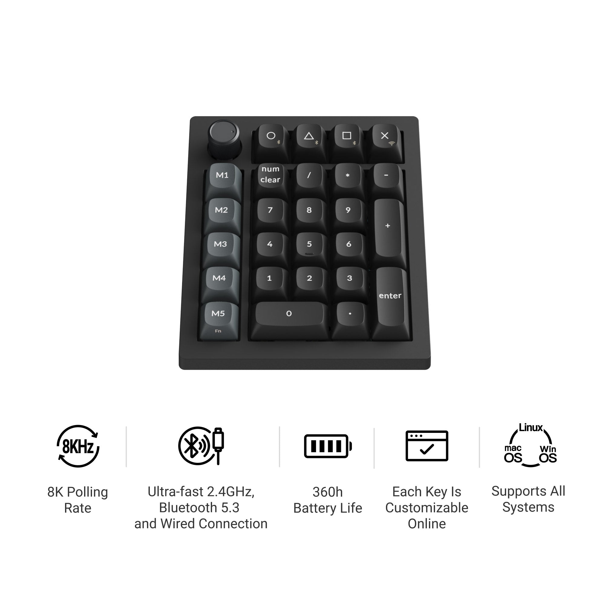 Keychron V0 Ultra 8K Wireless Custom Number Pad keyboard image