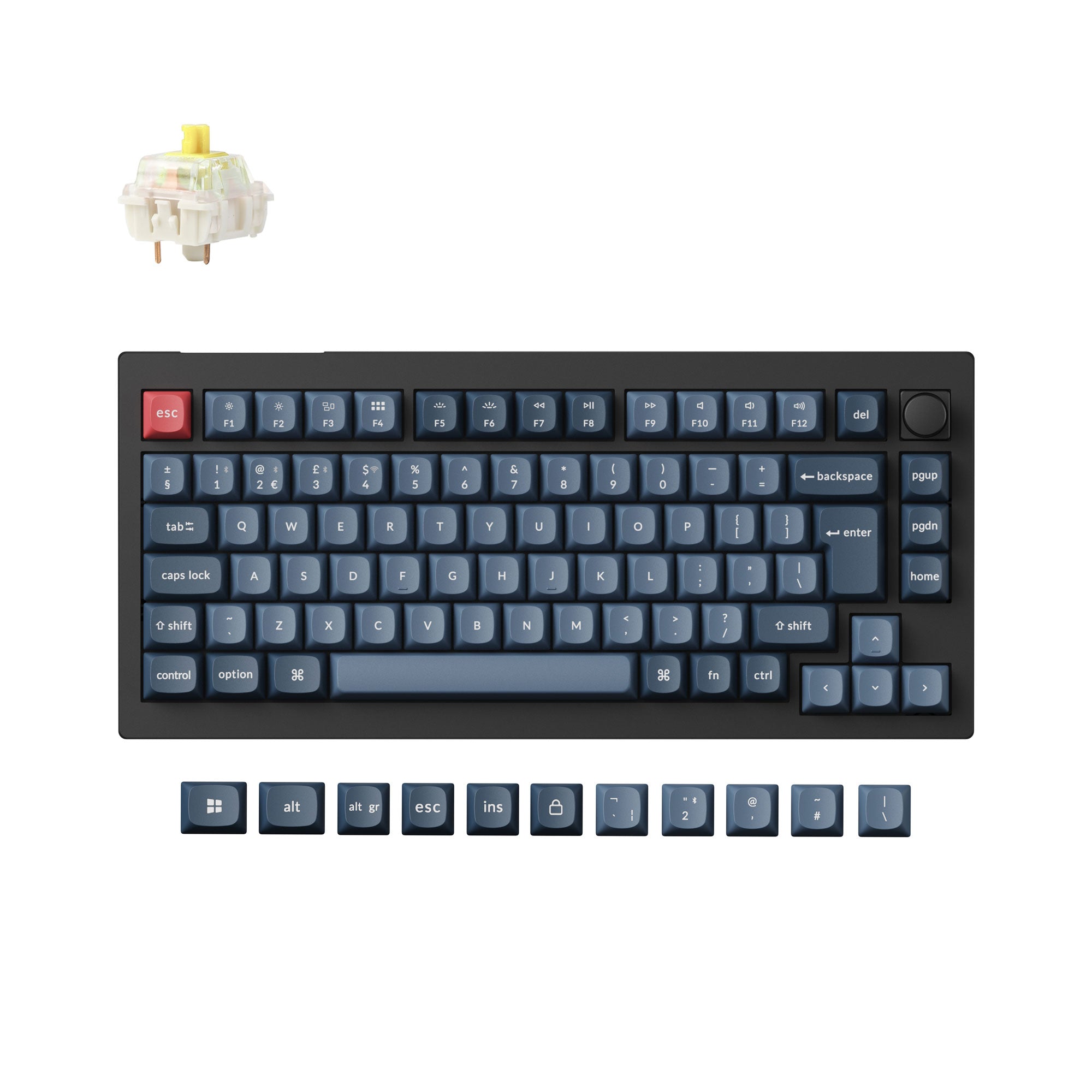 Keychron V1 Max QMK Wireless Custom Mechanical Keyboard ISO Layout Collection keyboard image