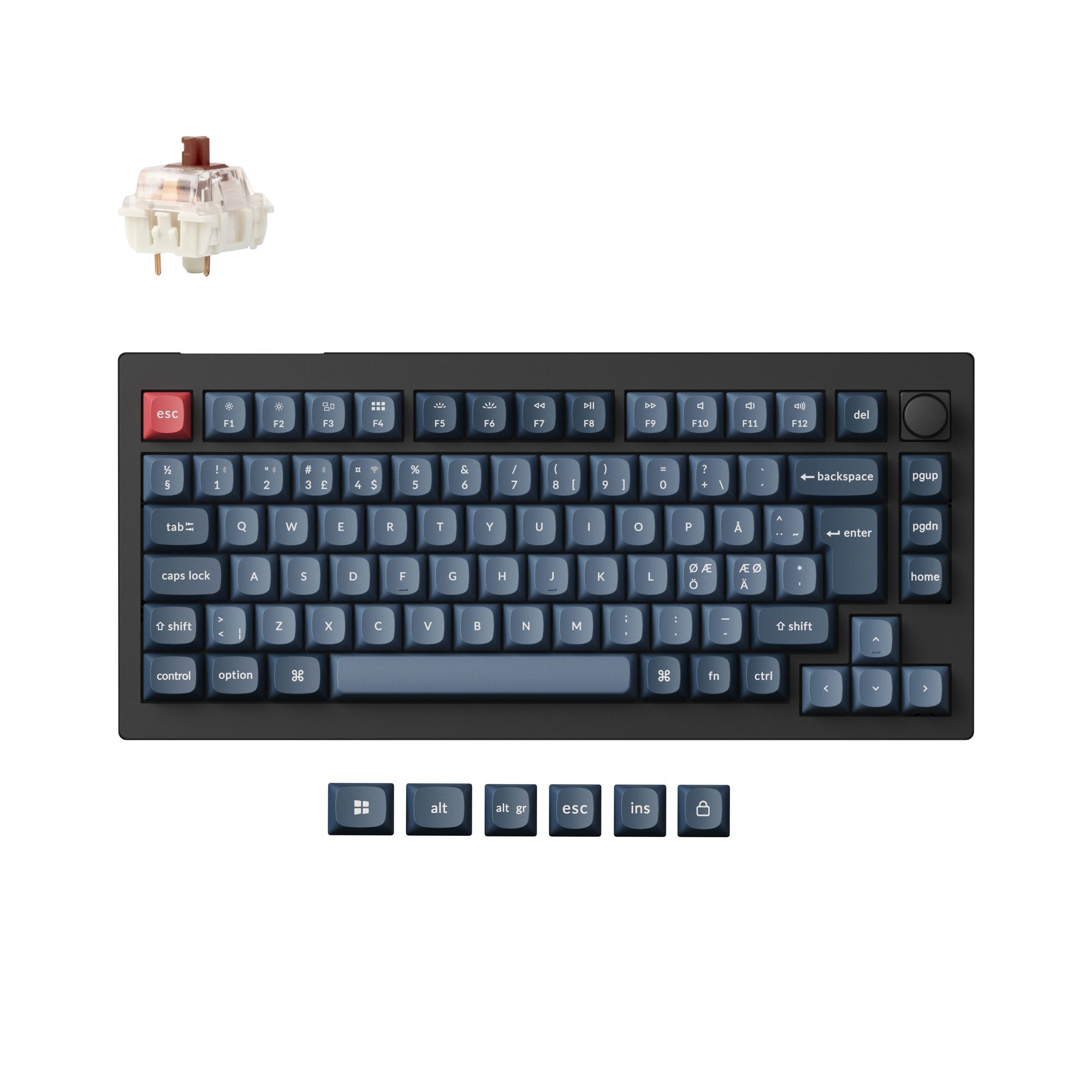 Keychron V1 Max QMK Wireless Custom Mechanical Keyboard ISO Layout Collection keyboard image