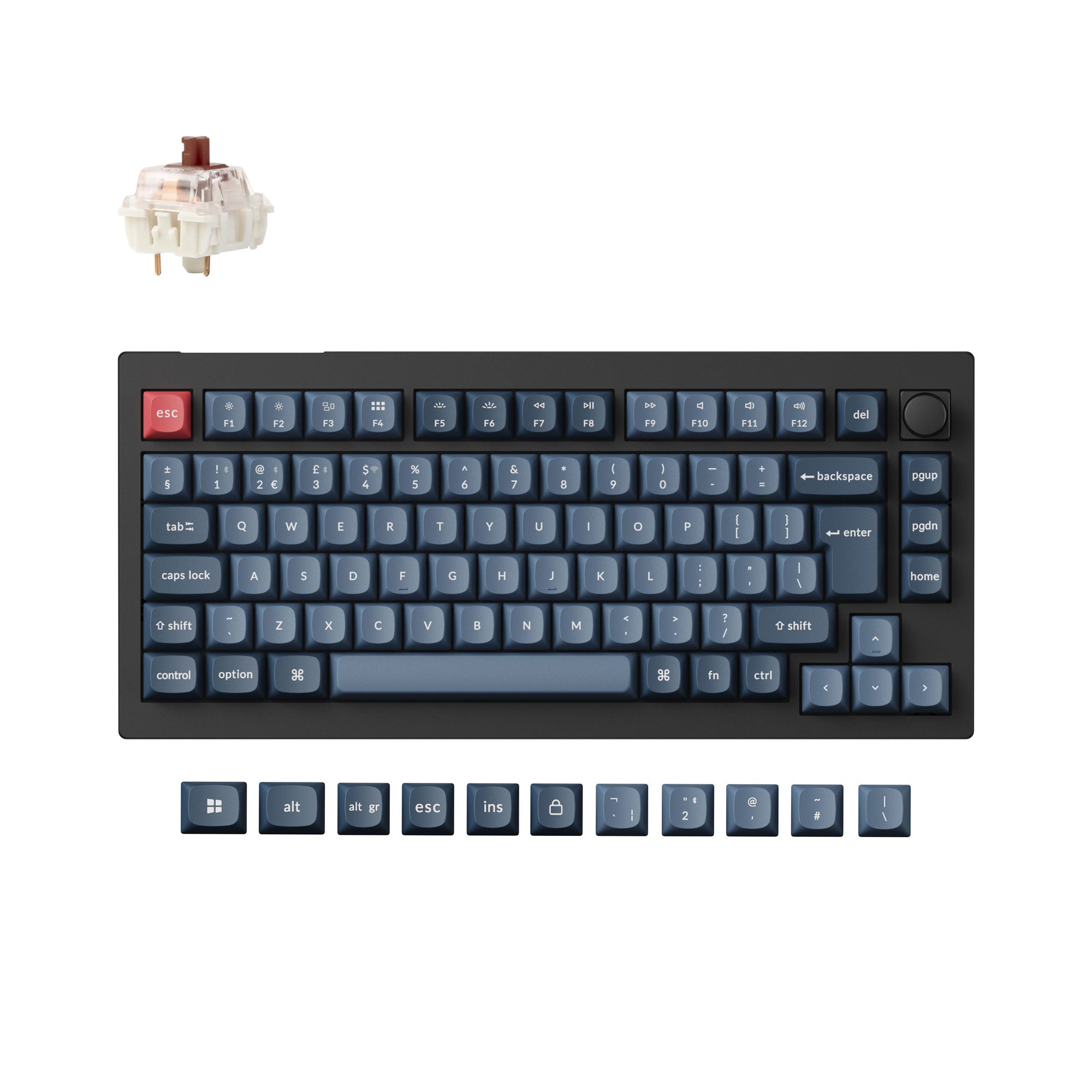 Keychron V1 Max QMK Wireless Custom Mechanical Keyboard ISO Layout Collection keyboard image