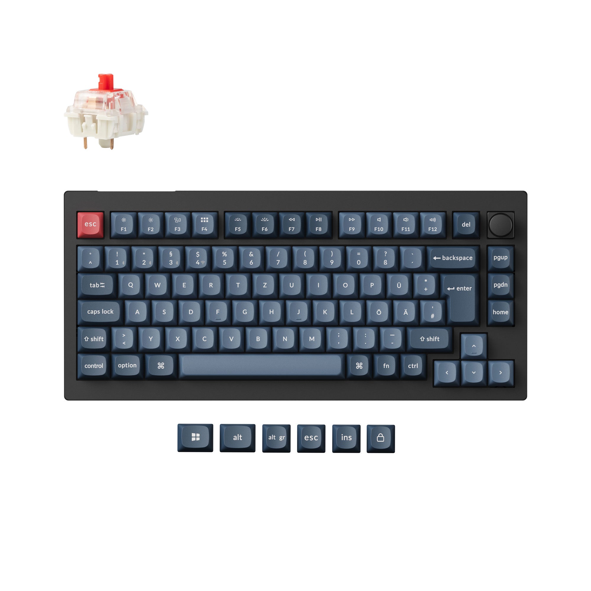 Keychron V1 Max QMK Wireless Custom Mechanical Keyboard ISO Layout Collection keyboard image
