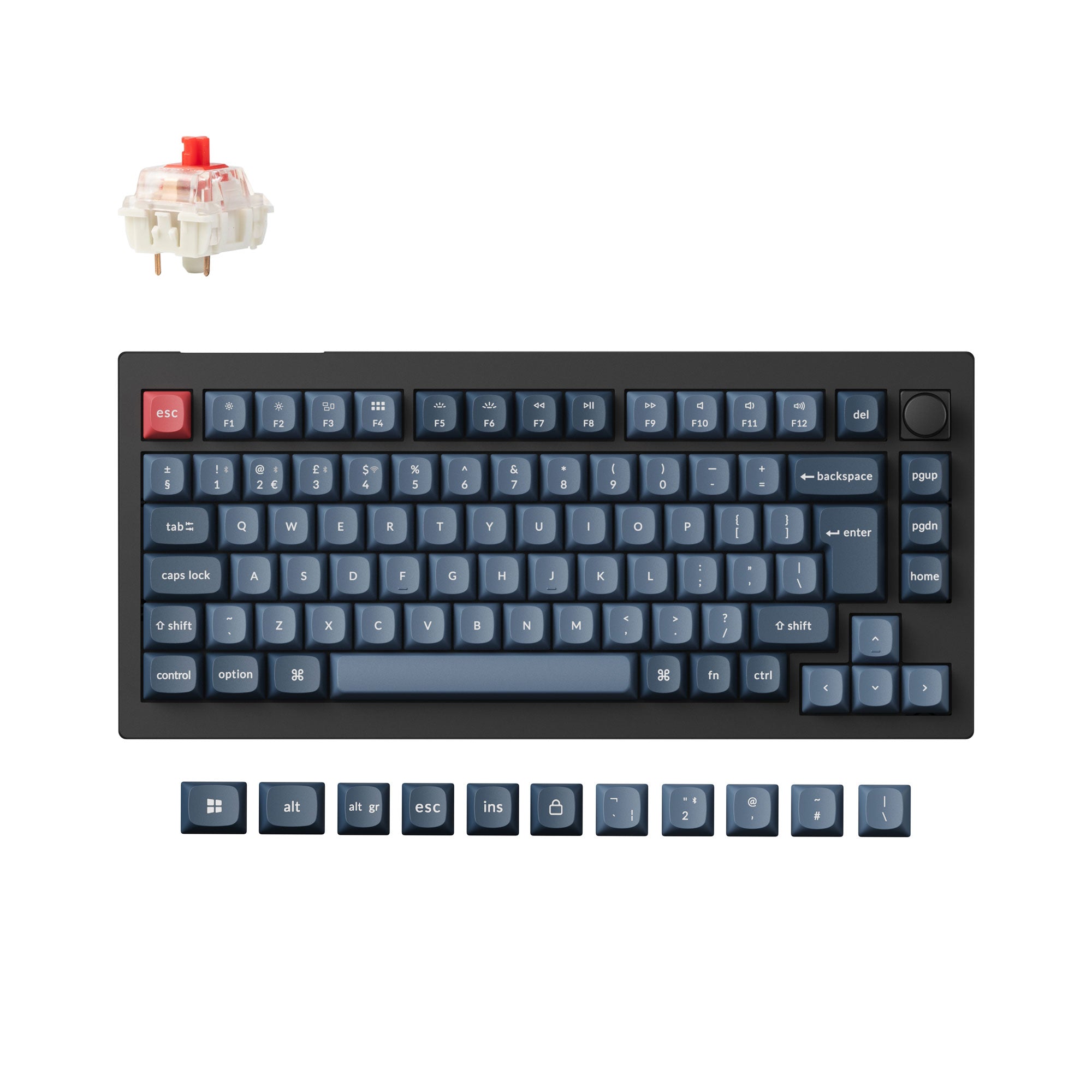 Keychron V1 Max QMK Wireless Custom Mechanical Keyboard ISO Layout Collection keyboard image