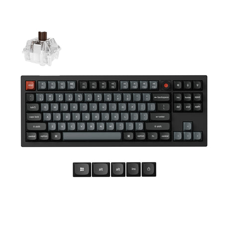 Keychron V3 8K Wired Hot-swappable RGB Backlight Brown Switch - Black