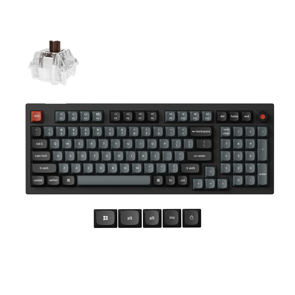 Keychron-V5-8K-Wired-Hot-swappable-RGB-Backlight-Brown-Switch