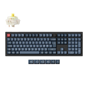Keychron V6 Max QMK Wireless Custom Mechanical Keyboard full-size Layout Fully Assembled Knob for Mac Windows Linux Gateron Jupiter Banana ISO Nordic layout