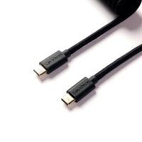 Keychron custom coiled aviator USB Type-C cable 8K version black color