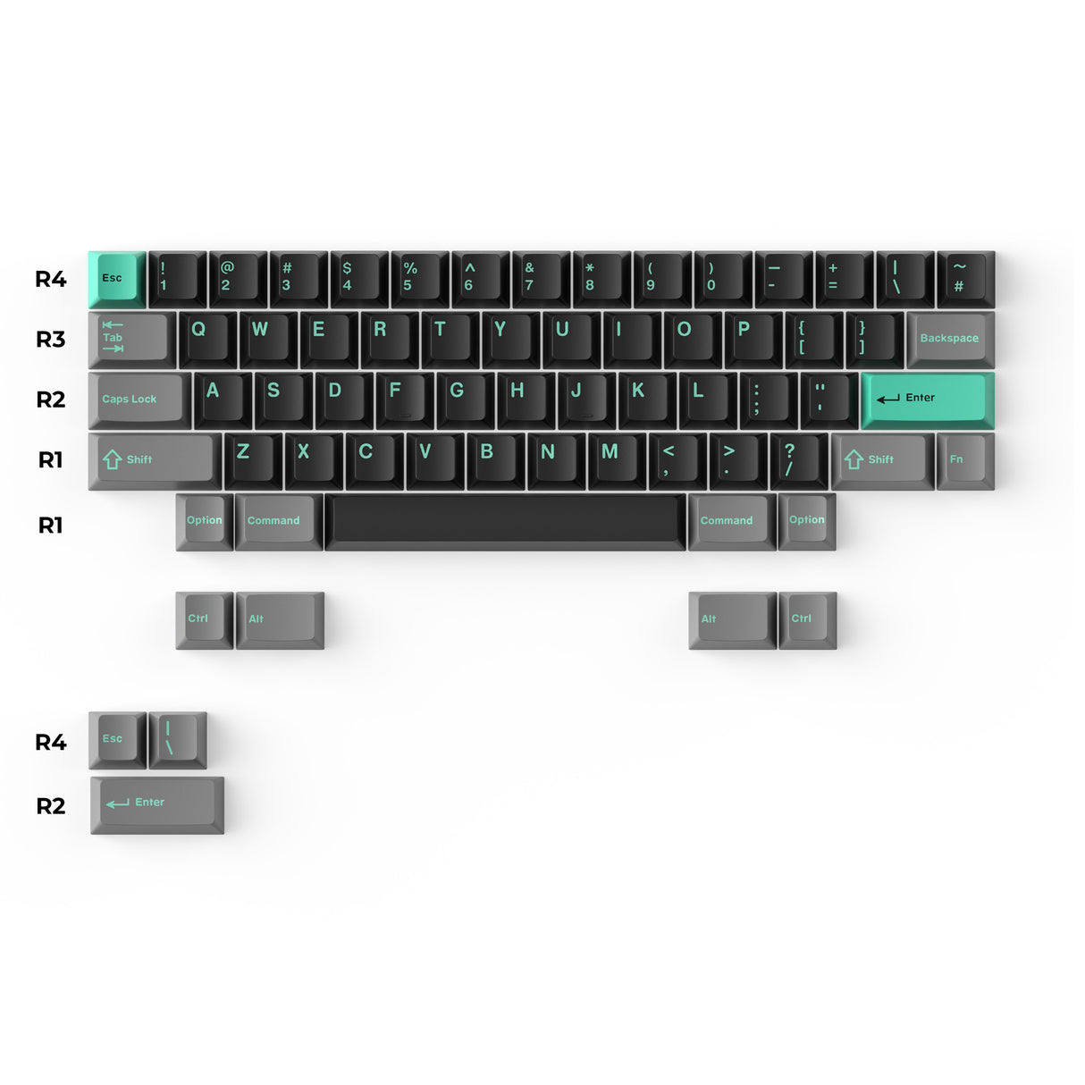 Keychron double shot PBT Cherry profile full set keycap set hacker for ANSI ISO HHKB layout