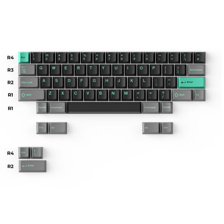 Keychron double shot PBT Cherry profile full set keycap set hacker for ANSI ISO HHKB layout