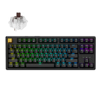 Keychron J4 QMK Wireless Custom Mechanical Keyboard RGB Backlight Black Keychron Super Brown
