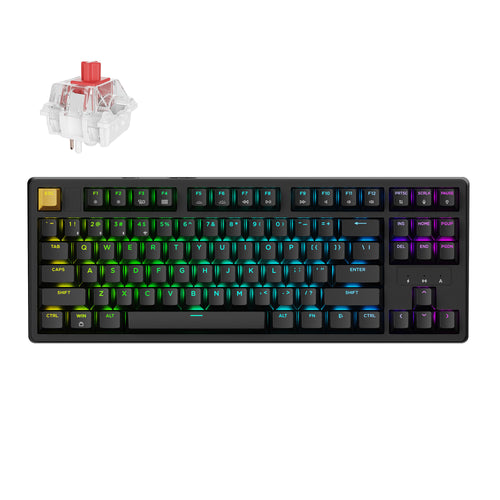 Keychron J4 QMK Wireless Custom Mechanical Keyboard RGB Backlight Black Keychron Super Red