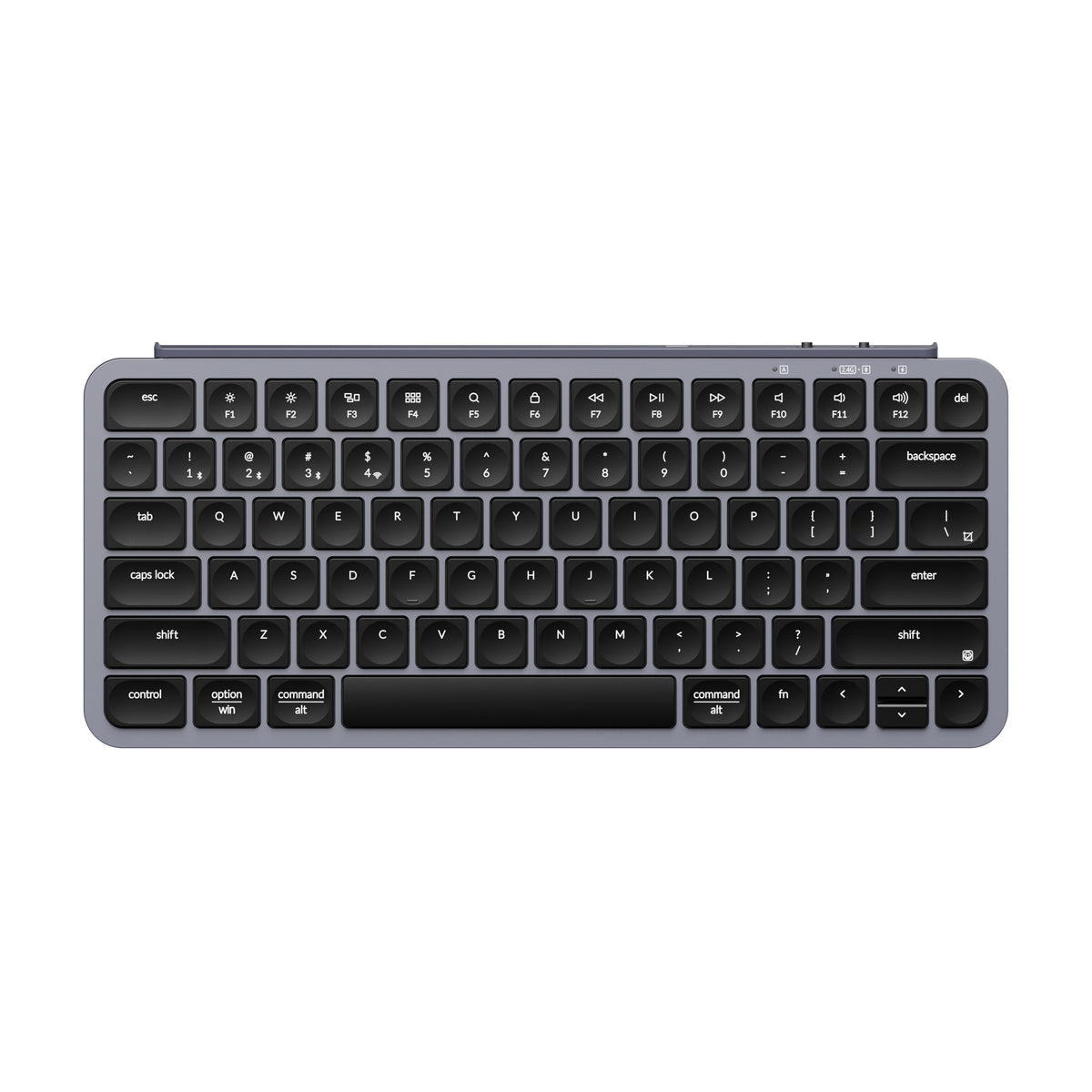 Keychron B1 Pro Ultra Slim Wireless Keyboards 75 Percent Layout for Mac Windows and Android Space Gray