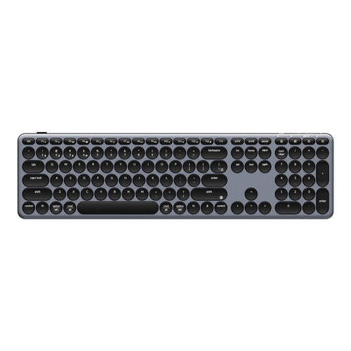 Keychron B5 Pro Ultra Slim Wireless Keyboard 100 Percent Layout for Mac Windows and Android Space Gray